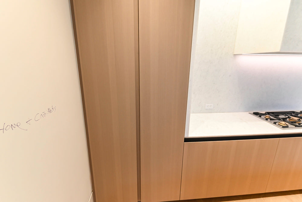 Molteni & C Dada Modern White Oak Kitchen with Marble Countertops & Gaggenau Appliances