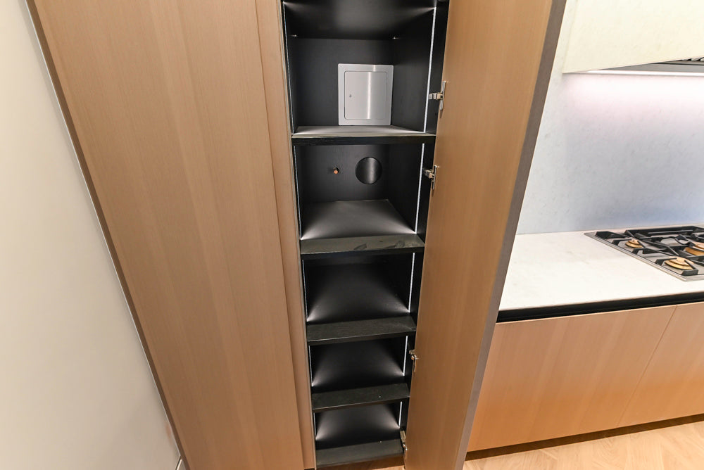 Molteni & C Dada Modern White Oak Kitchen with Marble Countertops & Gaggenau Appliances