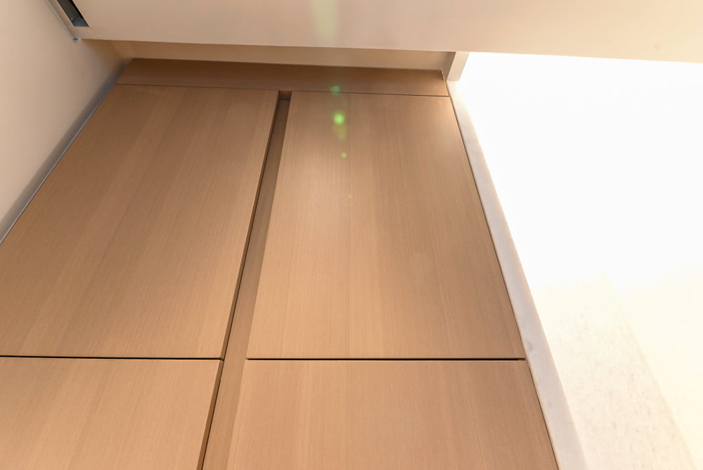 Molteni & C Dada Modern White Oak Kitchen with Marble Countertops & Gaggenau Appliances