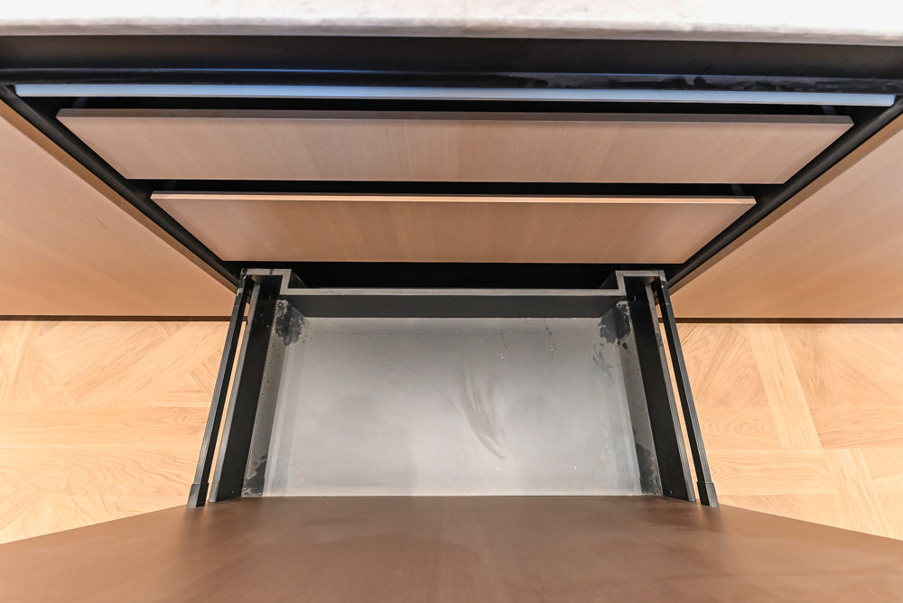 Molteni & C Dada Modern White Oak Kitchen with Marble Countertops & Gaggenau Appliances