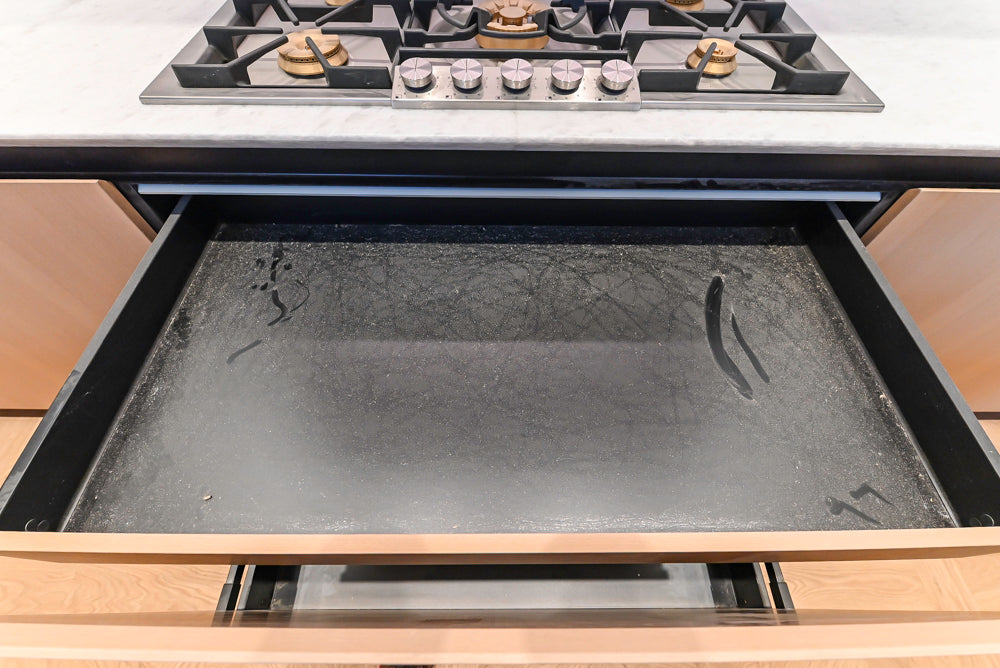 Molteni & C Dada Modern White Oak Kitchen with Marble Countertops & Gaggenau Appliances