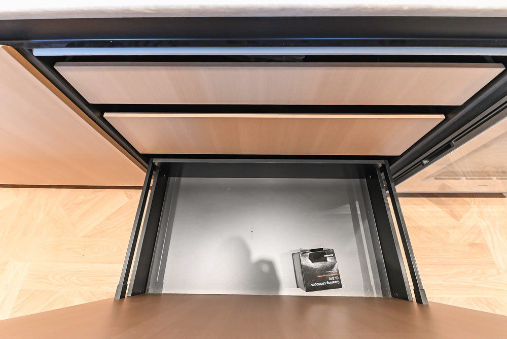 Molteni & C Dada Modern White Oak Kitchen with Marble Countertops & Gaggenau Appliances