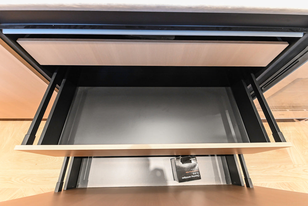 Molteni & C Dada Modern White Oak Kitchen with Marble Countertops & Gaggenau Appliances