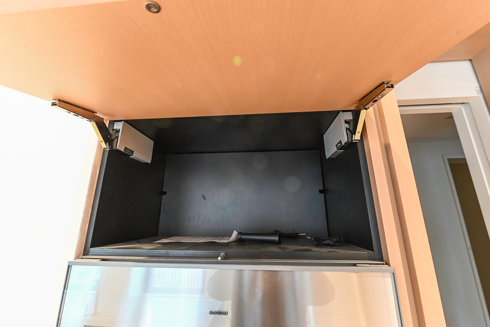 Molteni & C Dada Modern White Oak Kitchen with Marble Countertops & Gaggenau Appliances