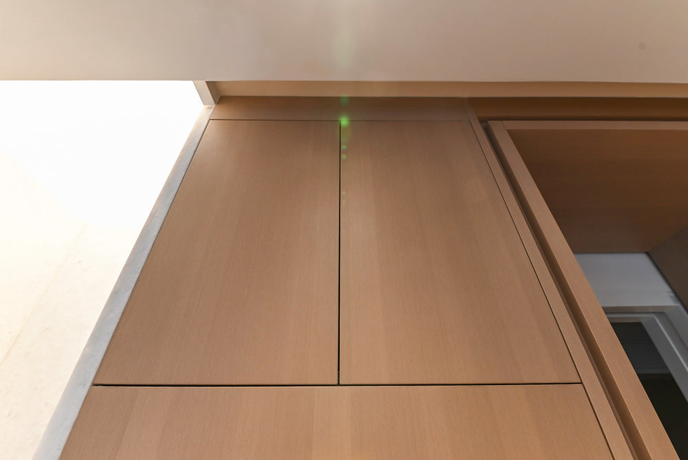 Molteni & C Dada Modern White Oak Kitchen with Marble Countertops & Gaggenau Appliances