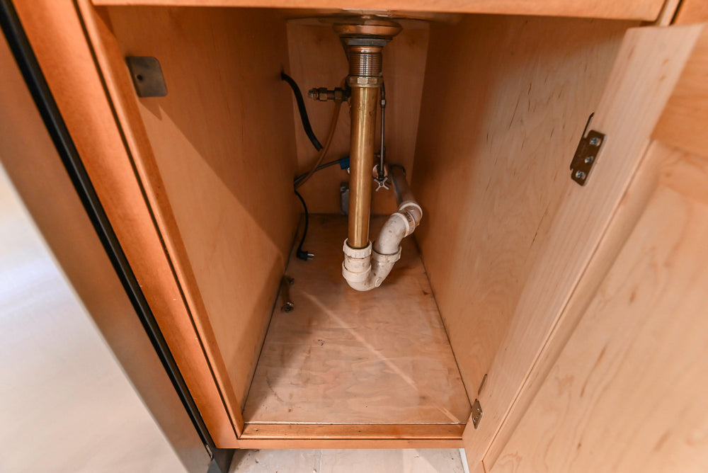 Traditional Wooden Butler's Pantry with Sub-Zero Wine Cooler & Desk Area