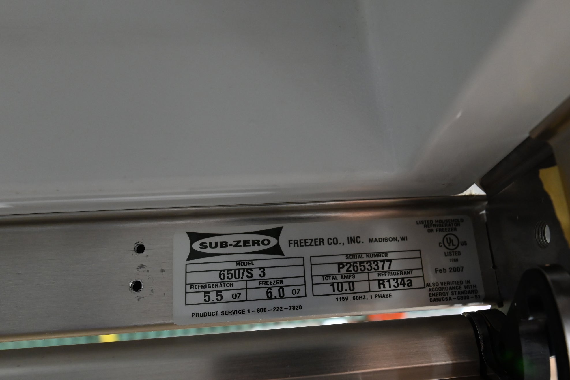 Sub-Zero 650/S 36" Stainless Steel Bottom Freezer Refrigerator