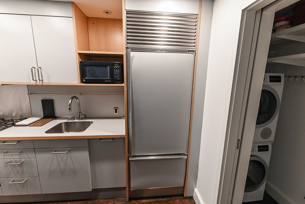 Bulthaup Matte Grey Modern Kitchenette with Miele Appliances