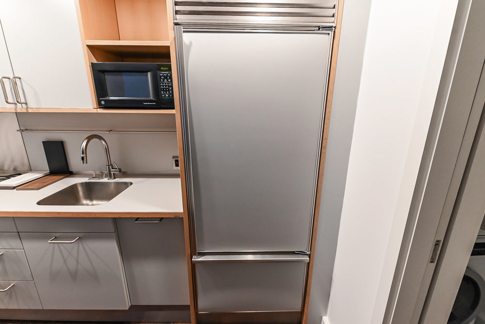 Bulthaup Matte Grey Modern Kitchenette with Miele Appliances