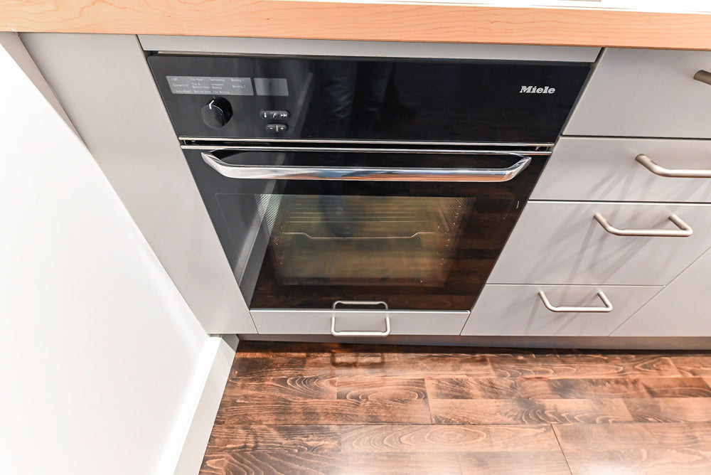 Bulthaup Matte Grey Modern Kitchenette with Miele Appliances