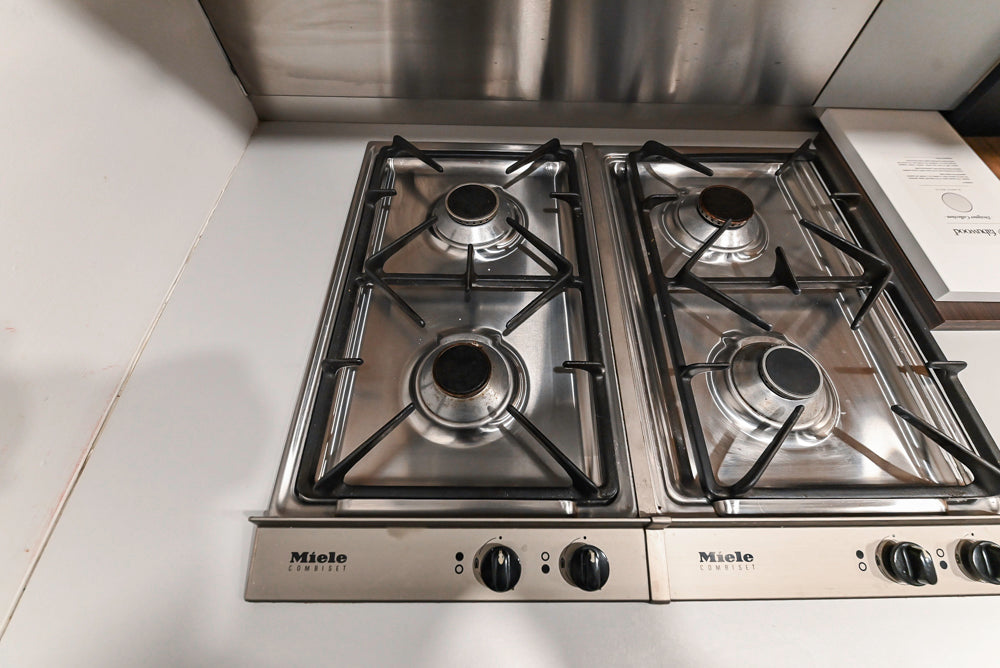 Bulthaup Matte Grey Modern Kitchenette with Miele Appliances