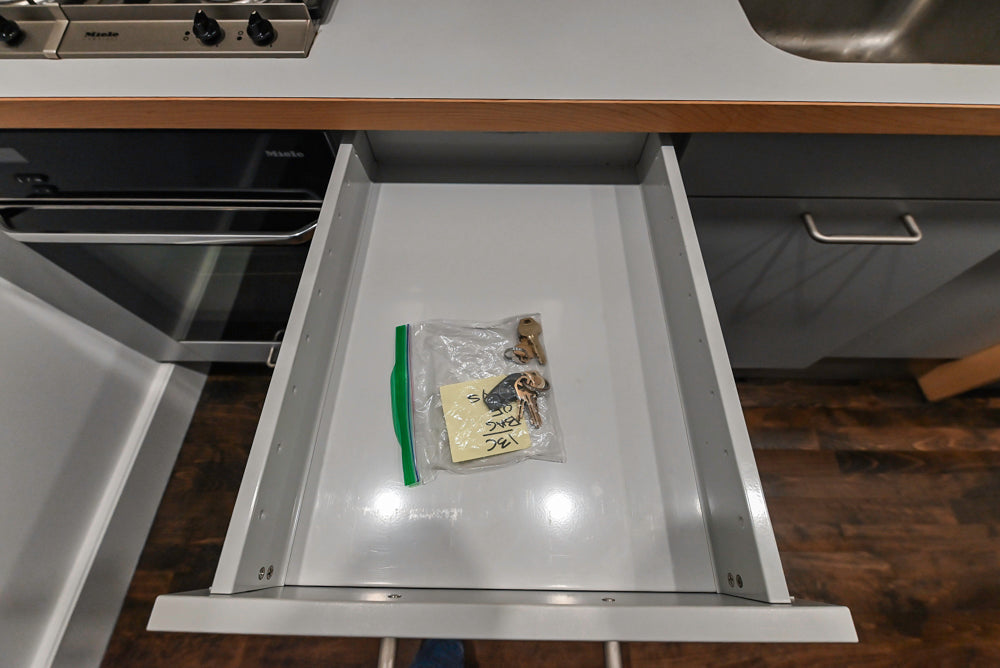 Bulthaup Matte Grey Modern Kitchenette with Miele Appliances