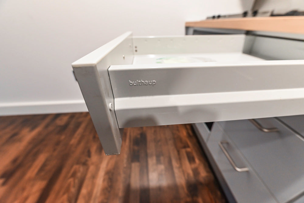 Bulthaup Matte Grey Modern Kitchenette with Miele Appliances