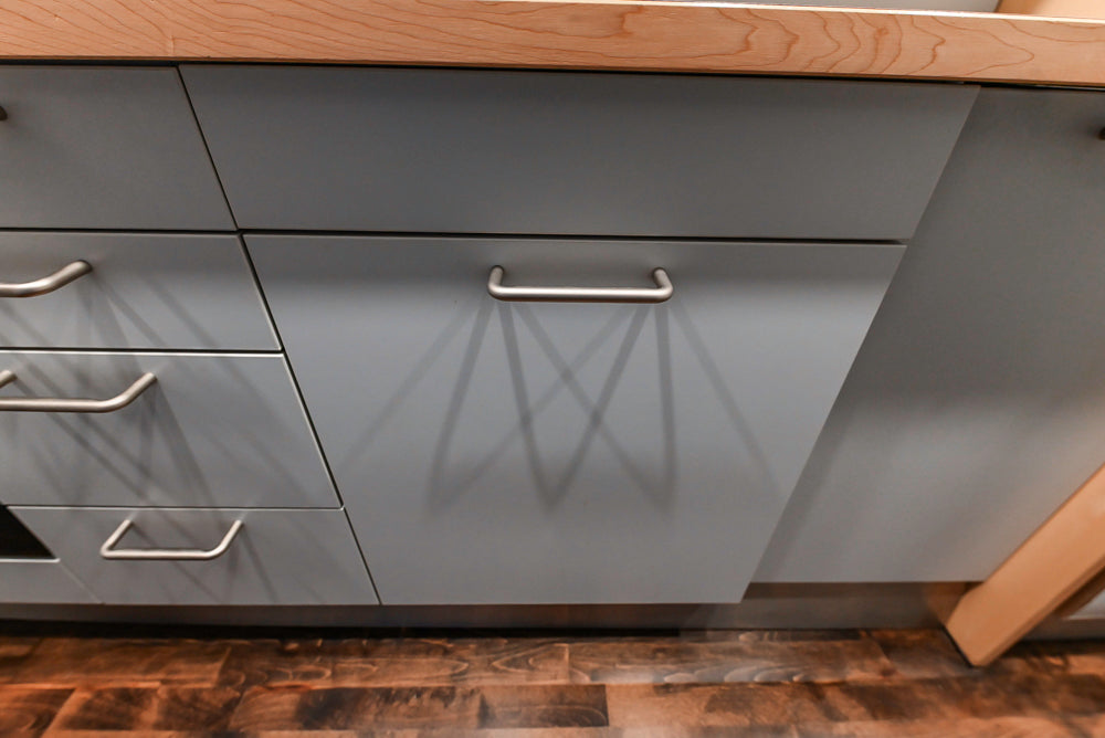 Bulthaup Matte Grey Modern Kitchenette with Miele Appliances