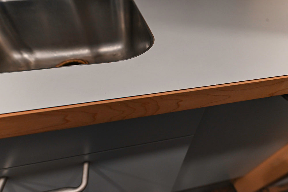 Bulthaup Matte Grey Modern Kitchenette with Miele Appliances