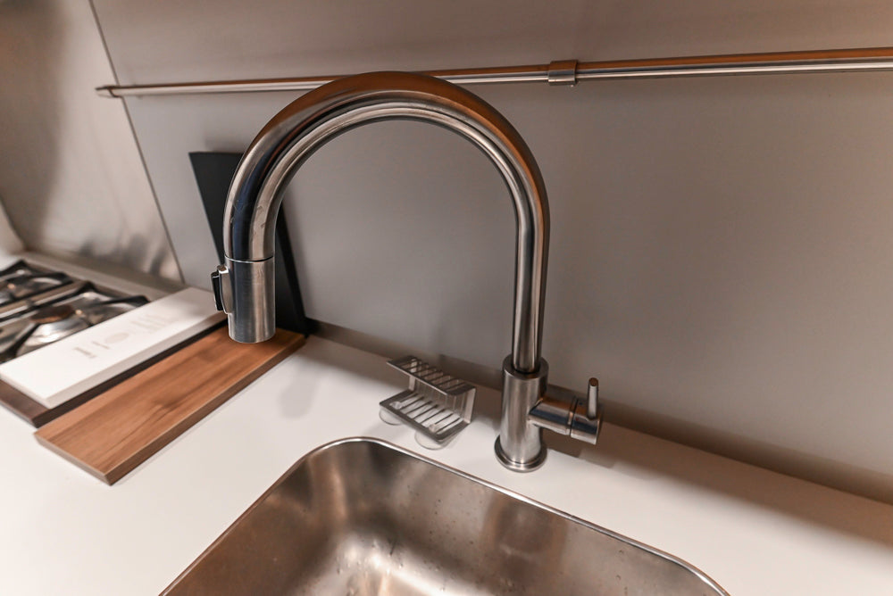 Bulthaup Matte Grey Modern Kitchenette with Miele Appliances