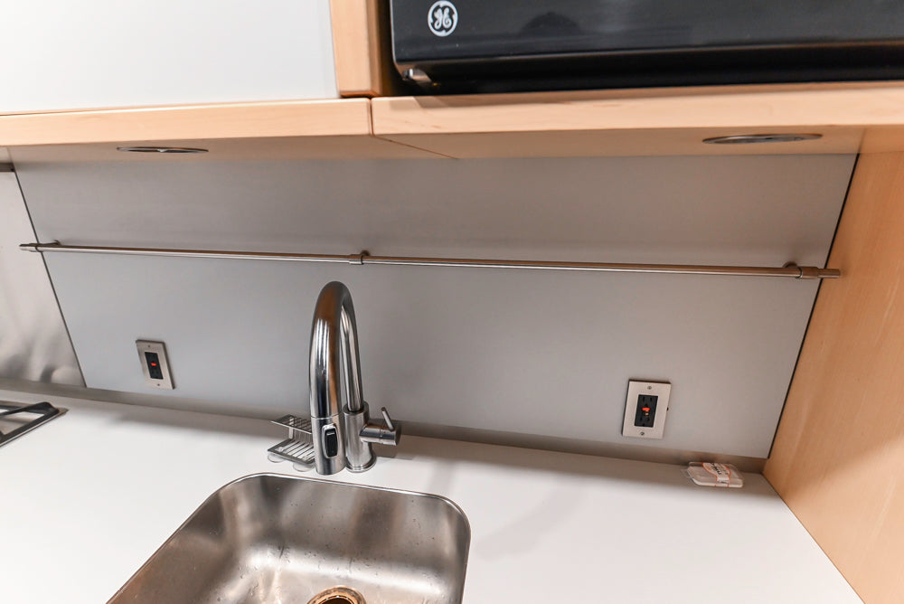 Bulthaup Matte Grey Modern Kitchenette with Miele Appliances