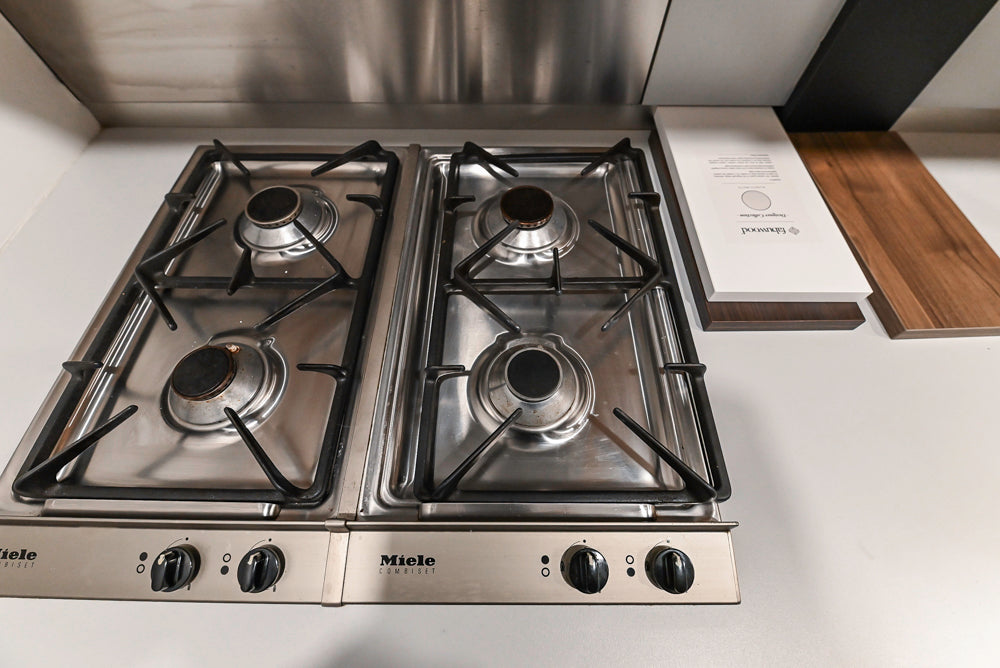 Bulthaup Matte Grey Modern Kitchenette with Miele Appliances