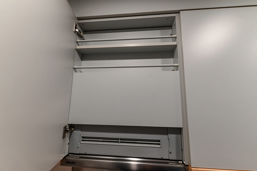 Bulthaup Matte Grey Modern Kitchenette with Miele Appliances