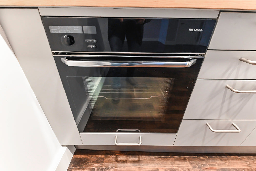 Bulthaup Matte Grey Modern Kitchenette with Miele Appliances