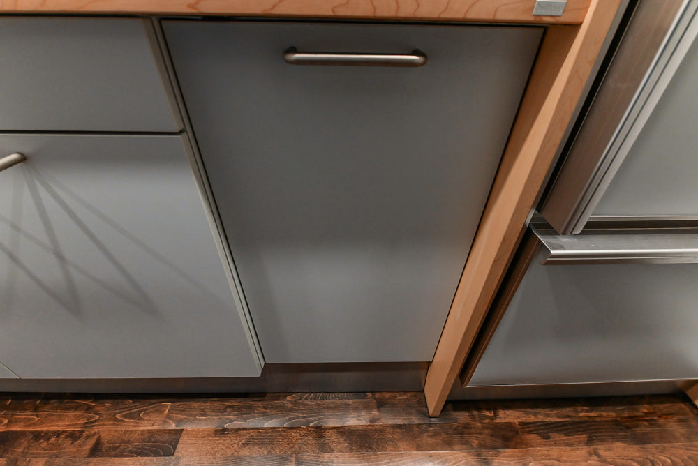 Bulthaup Matte Grey Modern Kitchenette with Miele Appliances