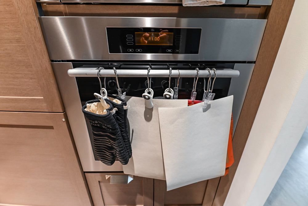 Stevali Brown Oak Transitional Kitchen with Stone Countertops and Luxe Appliances