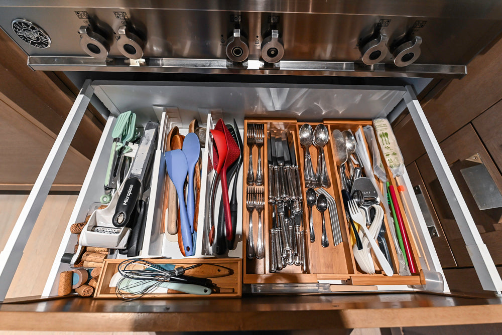 Stevali Brown Oak Transitional Kitchen with Stone Countertops and Luxe Appliances