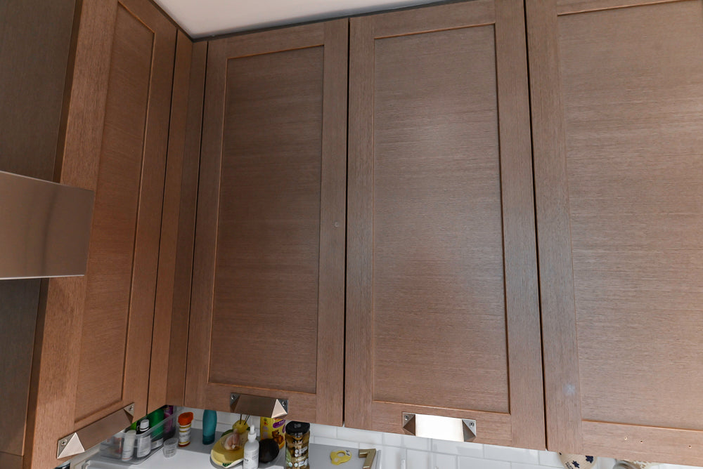 Stevali Brown Oak Transitional Kitchen with Stone Countertops and Luxe Appliances