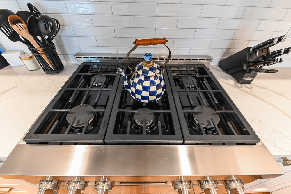 St. Martin Transitional White Kitchen with Island, White Quartz Countertops & JennAir Appliances