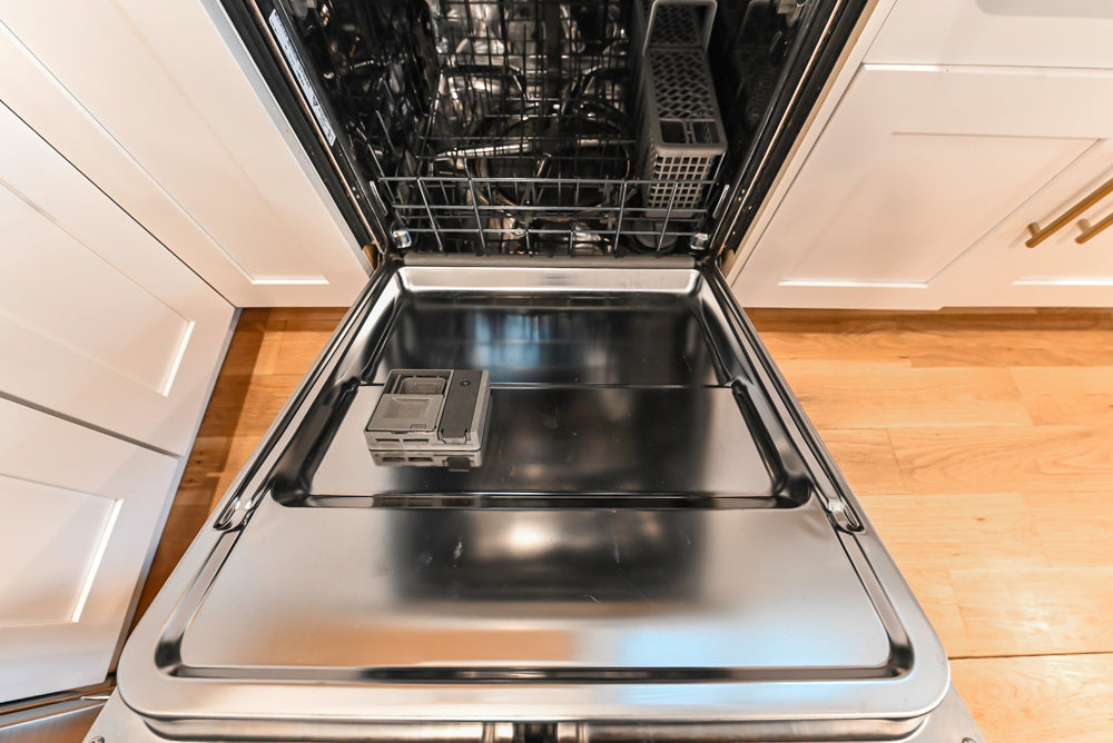 St. Martin Transitional White Kitchen with Island, White Quartz Countertops & JennAir Appliances