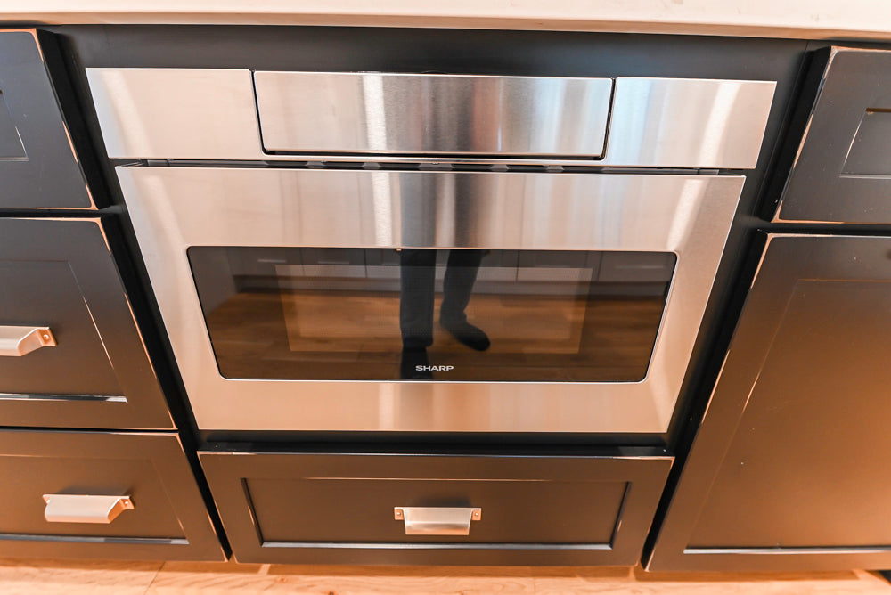 St. Martin Transitional White Kitchen with Island, White Quartz Countertops & JennAir Appliances