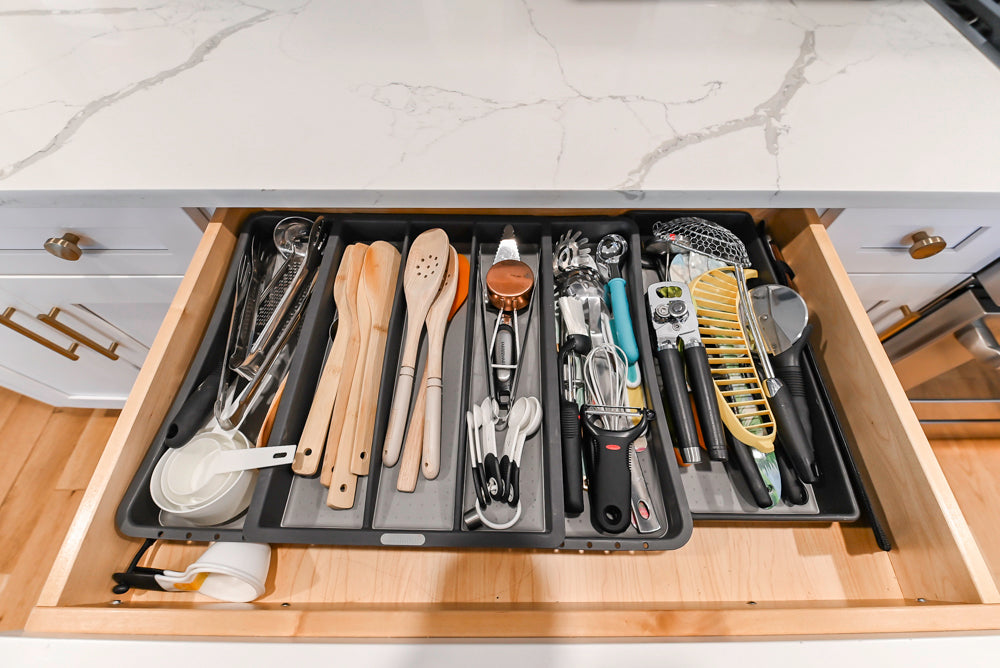 St. Martin Transitional White Kitchen with Island, White Quartz Countertops & JennAir Appliances