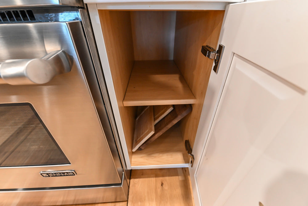 St. Martin Transitional White Kitchen with Island, White Quartz Countertops & JennAir Appliances