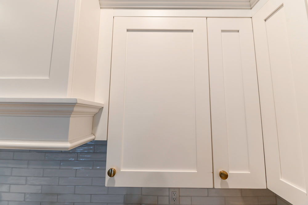 St. Martin Transitional White Kitchen with Island, White Quartz Countertops & JennAir Appliances