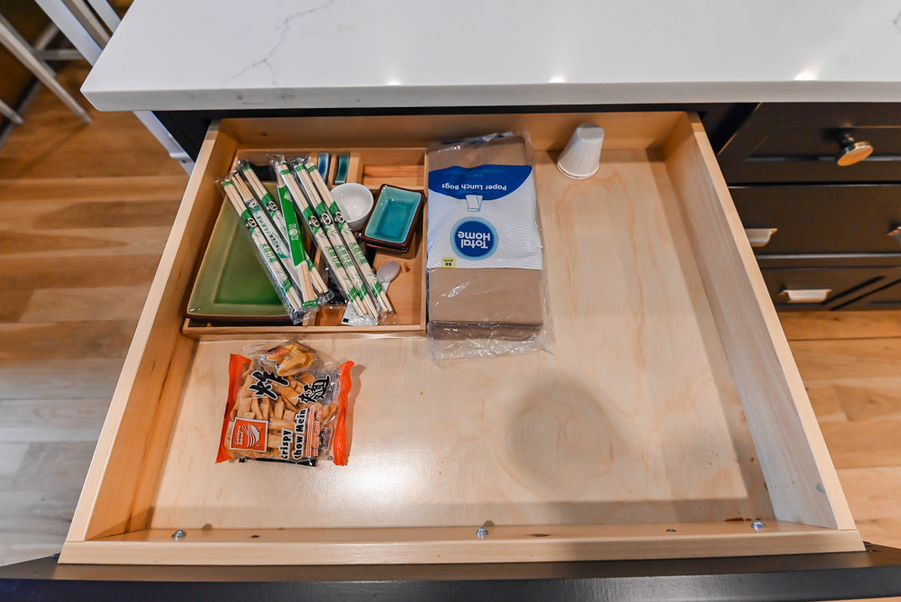 St. Martin Transitional White Kitchen with Island, White Quartz Countertops & JennAir Appliances