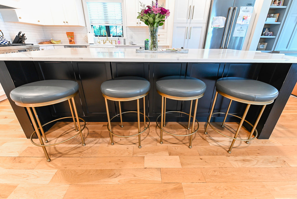 St. Martin Transitional White Kitchen with Island, White Quartz Countertops & JennAir Appliances