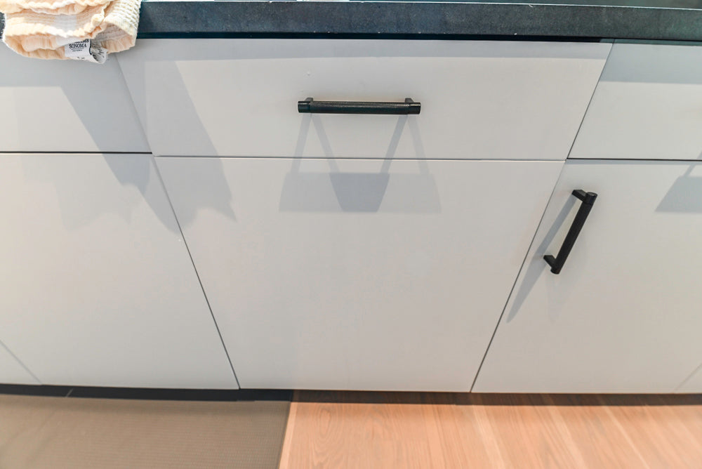 Custom Modern Two-Tone Kitchen with Marble Top Island and Sub-Zero & Wolf Appliances