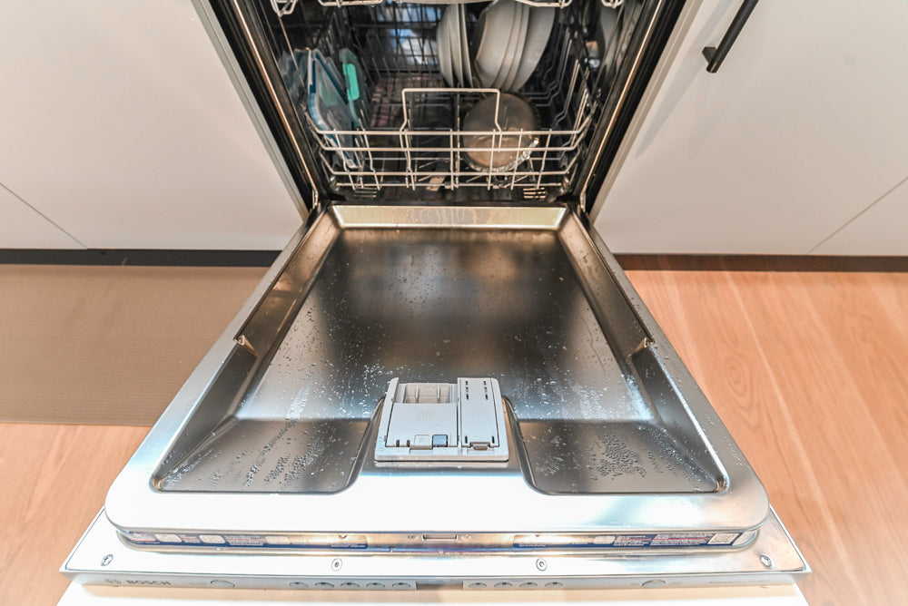Custom Modern Two-Tone Kitchen with Marble Top Island and Sub-Zero & Wolf Appliances