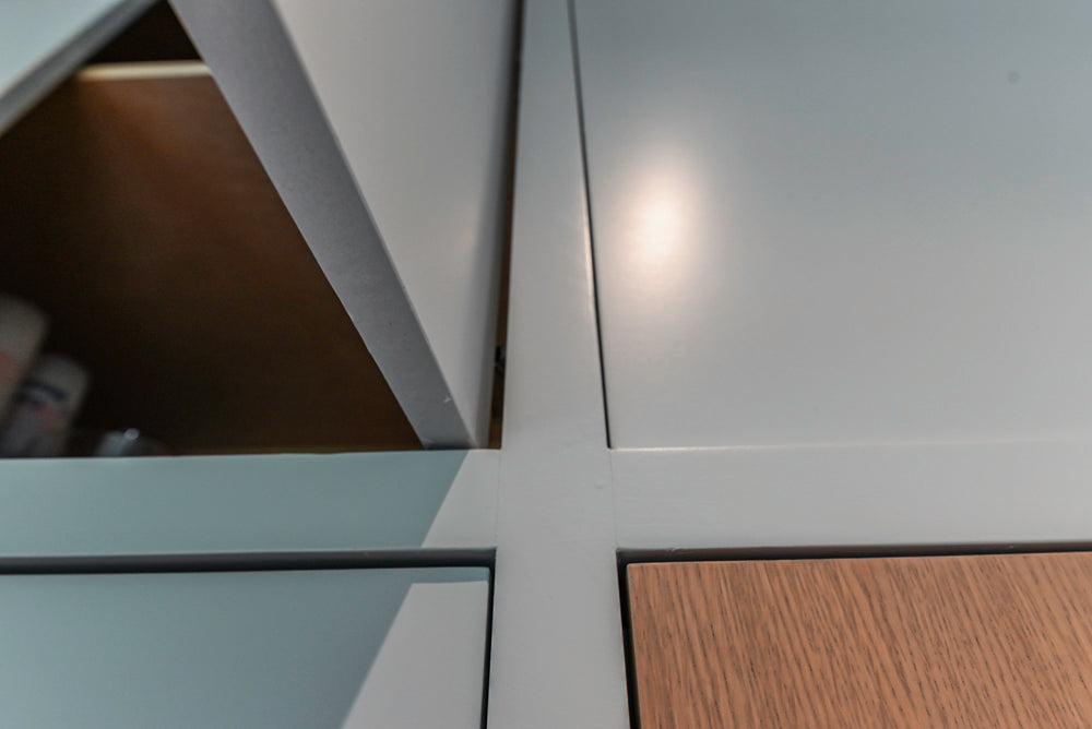 Custom Modern Two-Tone Kitchen with Marble Top Island and Sub-Zero & Wolf Appliances