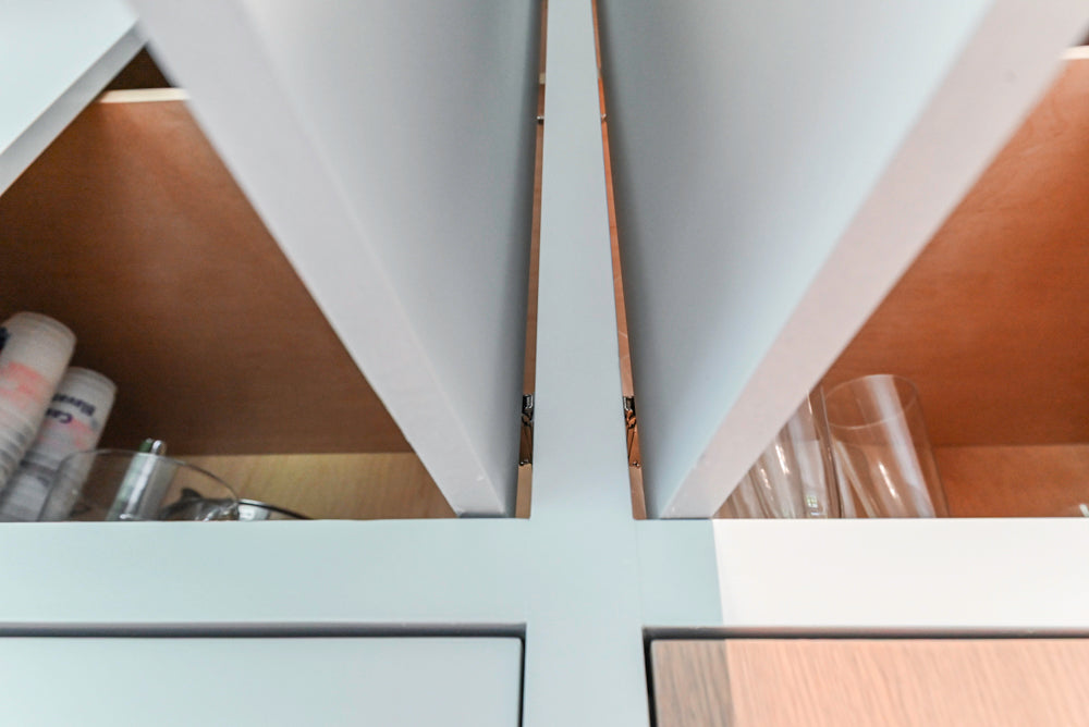 Custom Modern Two-Tone Kitchen with Marble Top Island and Sub-Zero & Wolf Appliances