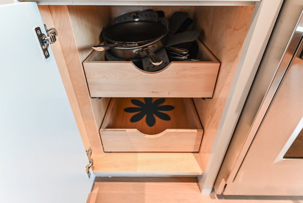 Custom Modern Two-Tone Kitchen with Marble Top Island and Sub-Zero & Wolf Appliances
