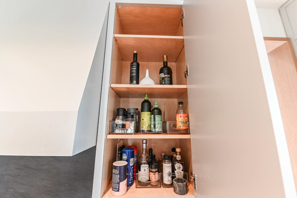 Custom Modern Two-Tone Kitchen with Marble Top Island and Sub-Zero & Wolf Appliances