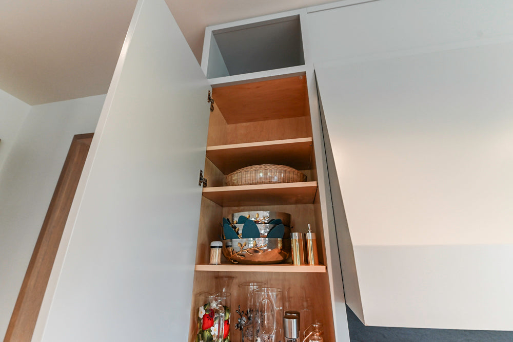 Custom Modern Two-Tone Kitchen with Marble Top Island and Sub-Zero & Wolf Appliances