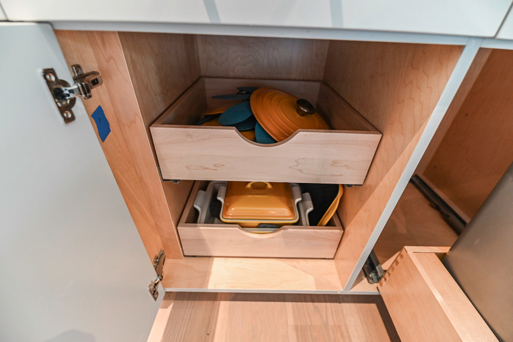 Custom Modern Two-Tone Kitchen with Marble Top Island and Sub-Zero & Wolf Appliances