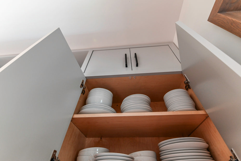 Custom Modern Two-Tone Kitchen with Marble Top Island and Sub-Zero & Wolf Appliances