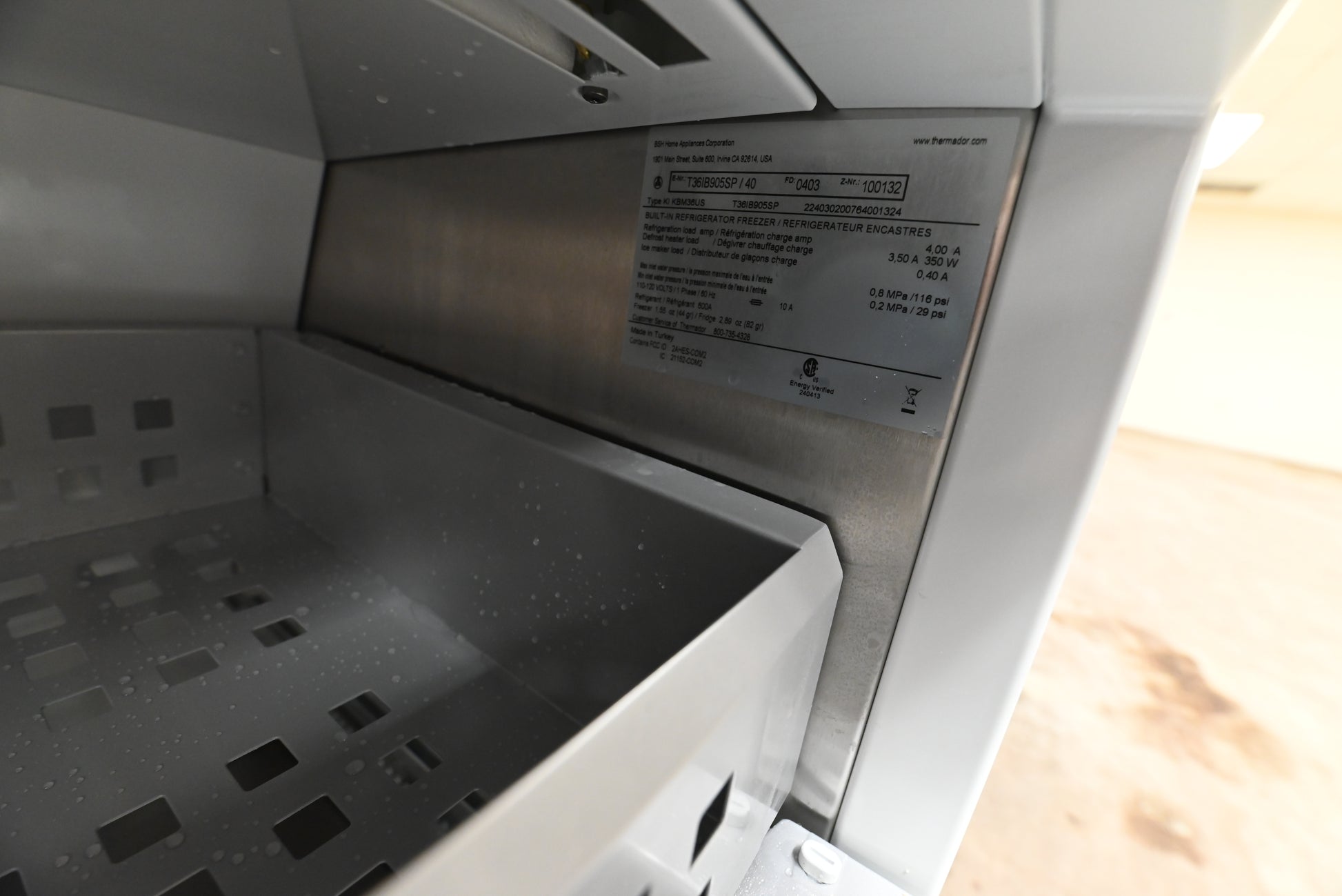 Thermador T36IB905SP 36" Paneled Bottom Freezer Refrigerator