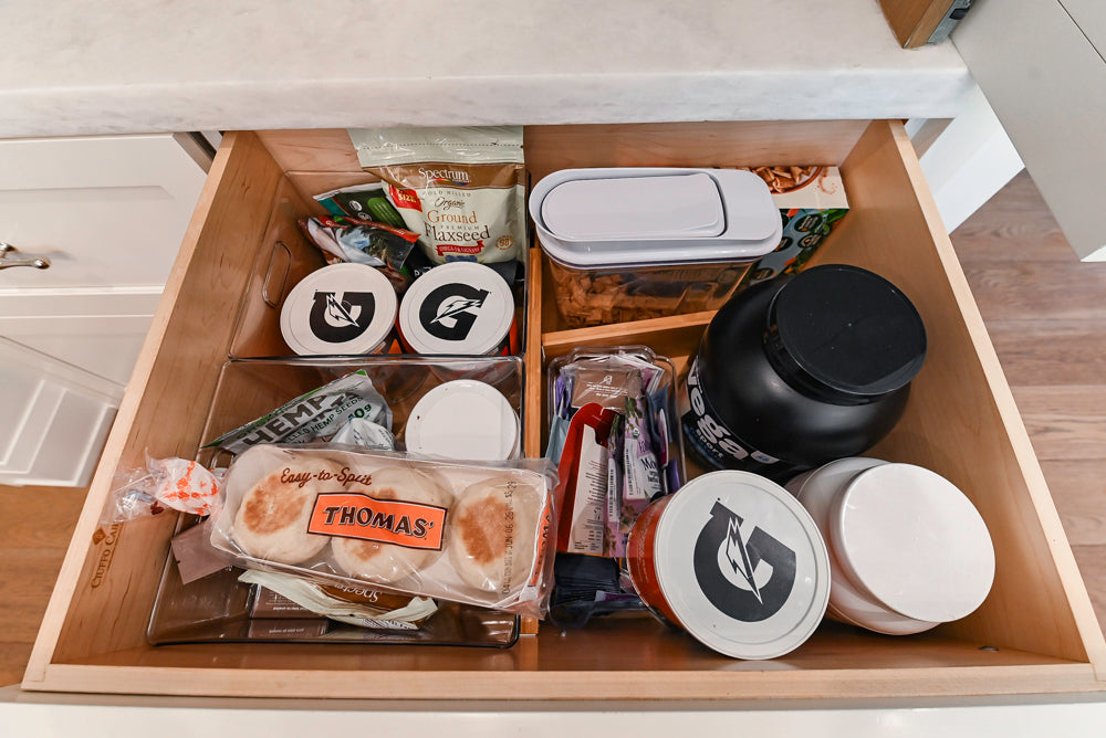 Ciuffo Cabinetry Transitional White Kitchen with Marble Countertops and Thermador Appliances