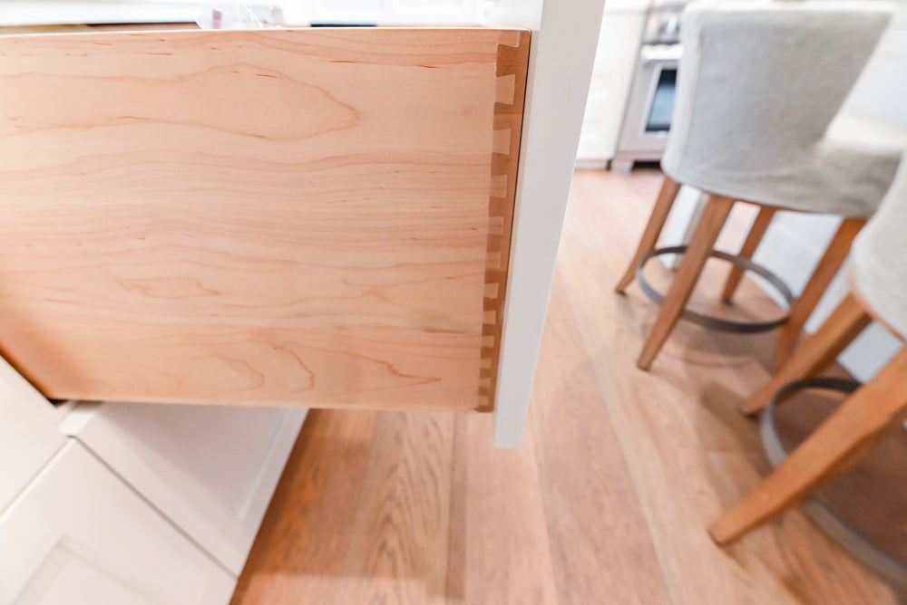 Ciuffo Cabinetry Transitional White Kitchen with Marble Countertops and Thermador Appliances