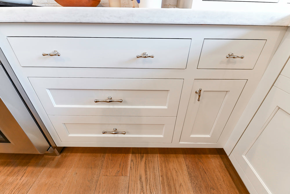 Ciuffo Cabinetry Transitional White Kitchen with Marble Countertops and Thermador Appliances