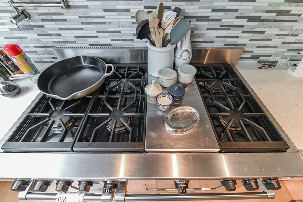 Plain & Fancy Transitional White Kitchen with Island, Countertops and Wolf & Sub-Zero Appliances